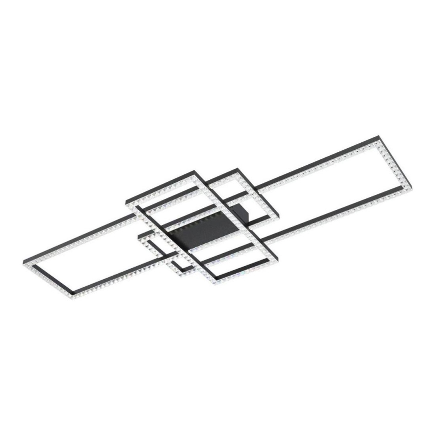 Zuma Line - LED Dimmable crystal ceiling light LED/52W/230V 2700-6000K black + remote control