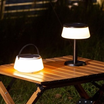 Zuma Line - LED Dimmable solar rechargeable table lamp LED/2,2W/2000 mAh IP44 black