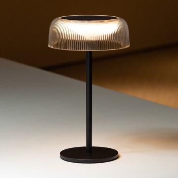 Zuma Line - LED Dimmable solar rechargeable table lamp LED/2,5W/2000 mAh IP44 black