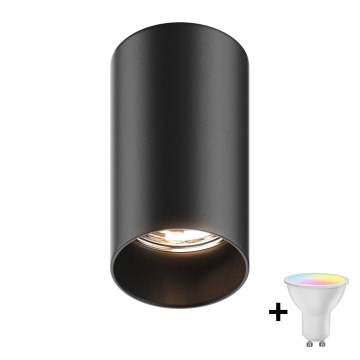 Zuma Line - LED RGBW Dimmable Spotlight 1x GU10/4,8W/230V Black + Remote Control