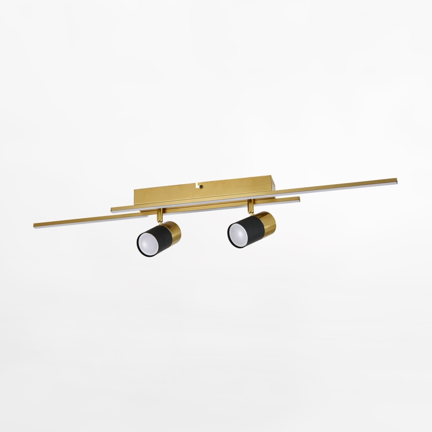 Zuma Line - LED Spotlight 2xGU10/40W/230V + 2xLED/6W gold/black