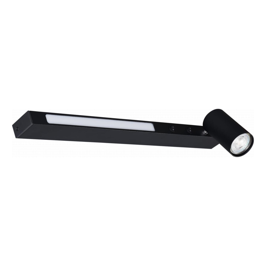 Zuma Line - LED Wall spotlight 1xGU10/5W/230V + LED/8W black