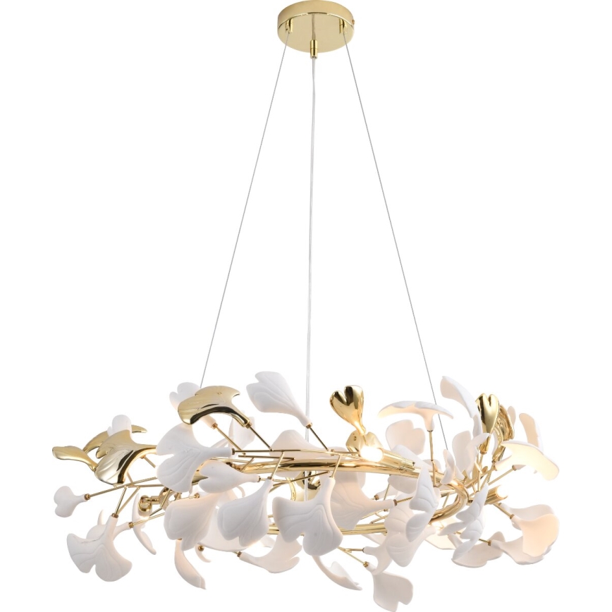 Zuma Line - Cable-suspended chandelier 6xG9/42W/230V gold