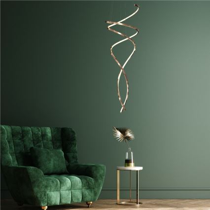 Zuma Line - LED Dimmable chandelier on a string LED/68W/230V 3000/4000/6000K Rose gold + remote control