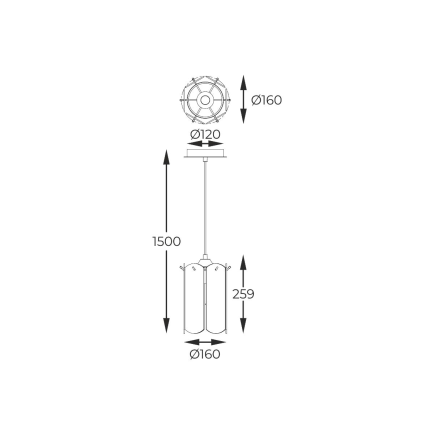 Zuma Line - Chandelier on a string 1xE14/40W/230V gold