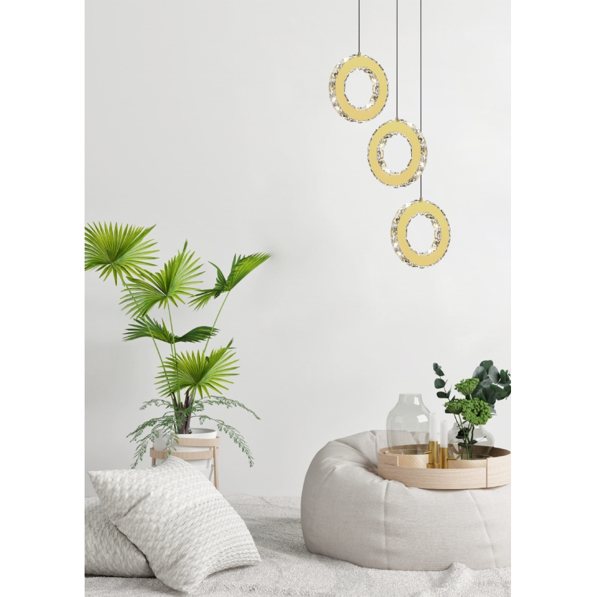 Zuma Line - Dimmable LED Cable Pendant 10W/230V, Gold