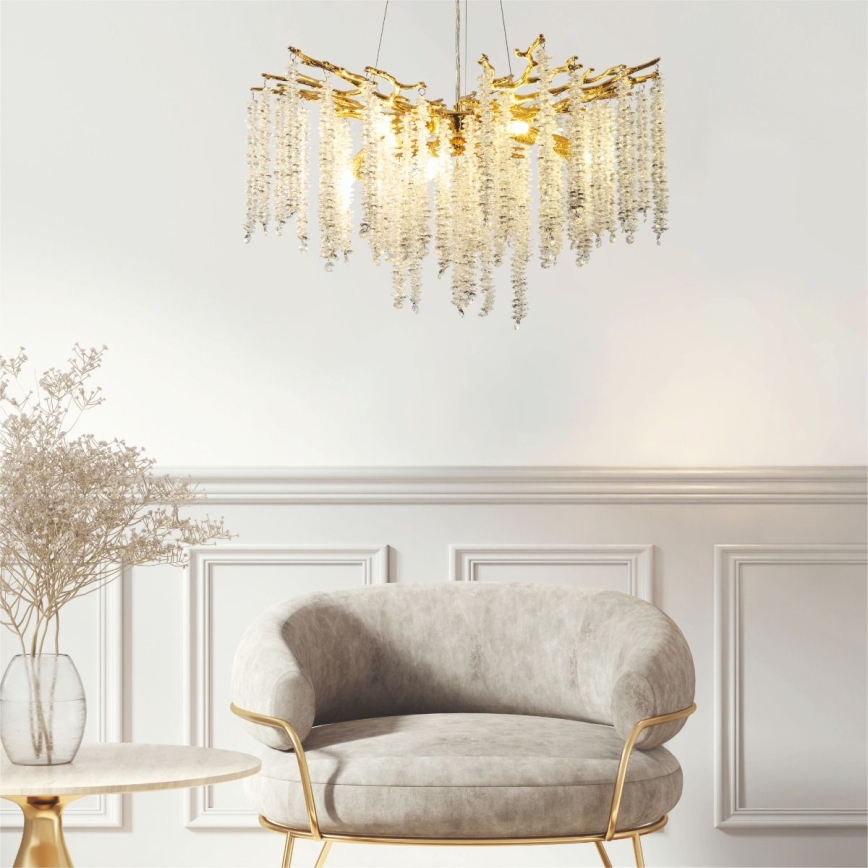 Zuma Line - Chandelier on a string 8xG9/3,5W/230V gold
