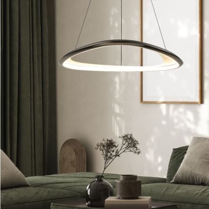 Zuma Line - LED Dimmable chandelier on a string LED/34W/230V 3000K black shiny chrome