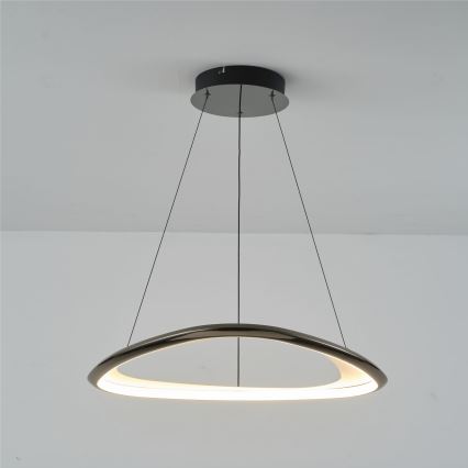 Zuma Line - LED Dimmable chandelier on a string LED/34W/230V 3000K black shiny chrome