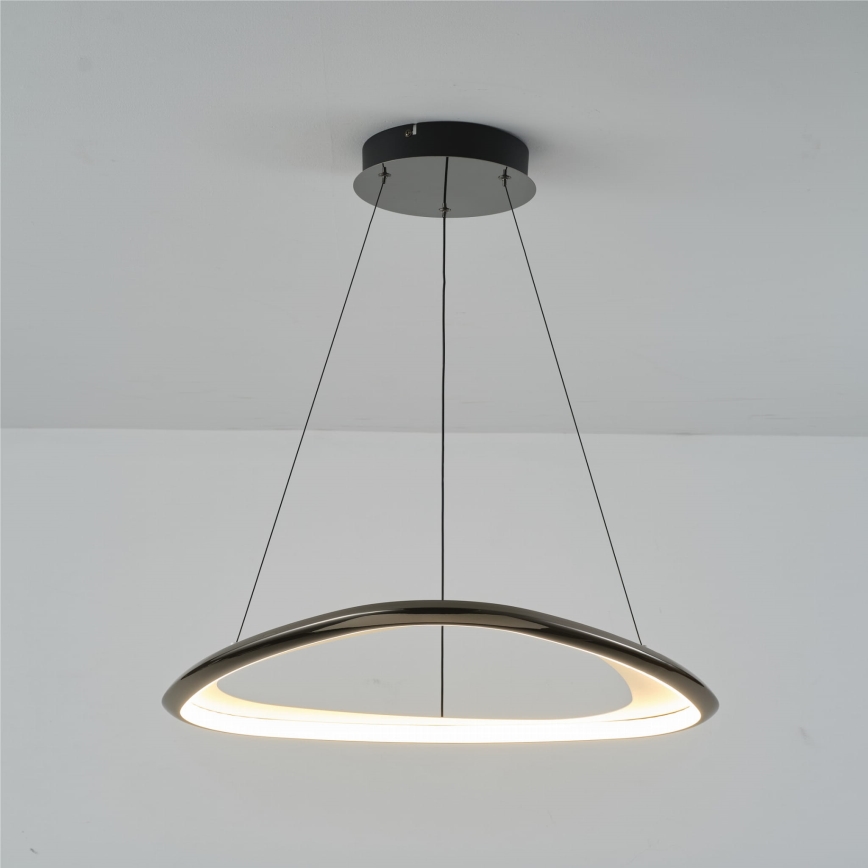 Zuma Line - LED Dimmable chandelier on a string LED/34W/230V 3000K black shiny chrome