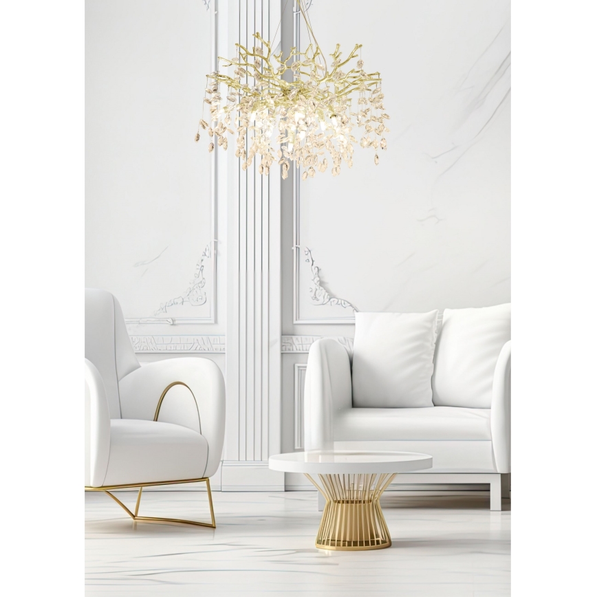 Zuma Line - Chandelier on a string 10xG9/3,5W/230V gold