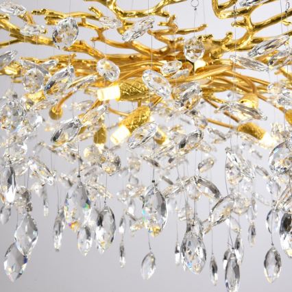 Zuma Line - Cable-hung Chandelier 14x G9 3.5W/230V Ø 100 cm Gold
