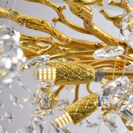 Zuma Line - Cable-hung Chandelier 14x G9 3.5W/230V Ø 100 cm Gold