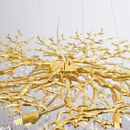 Zuma Line - Cable-hung Chandelier 14x G9 3.5W/230V Ø 100 cm Gold