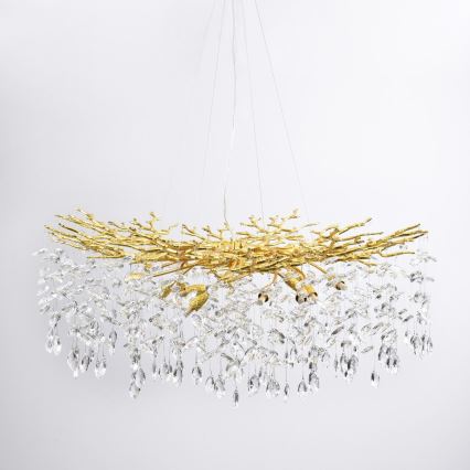 Zuma Line - Cable-hung Chandelier 14x G9 3.5W/230V Ø 100 cm Gold