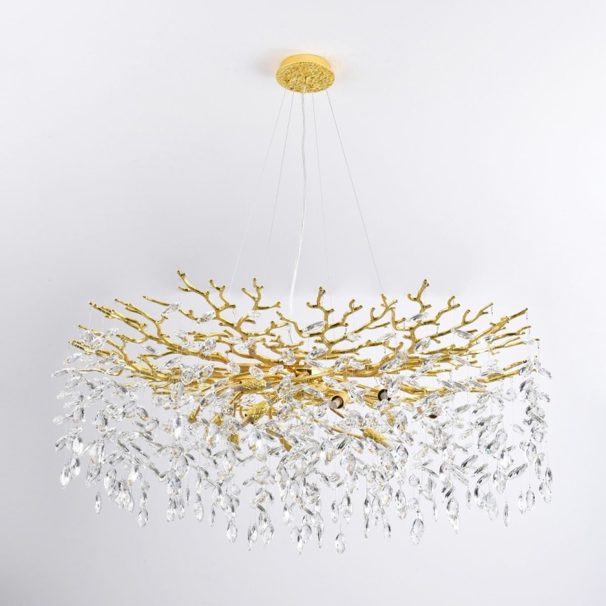 Zuma Line - Cable-hung Chandelier 14x G9 3.5W/230V Ø 100 cm Gold