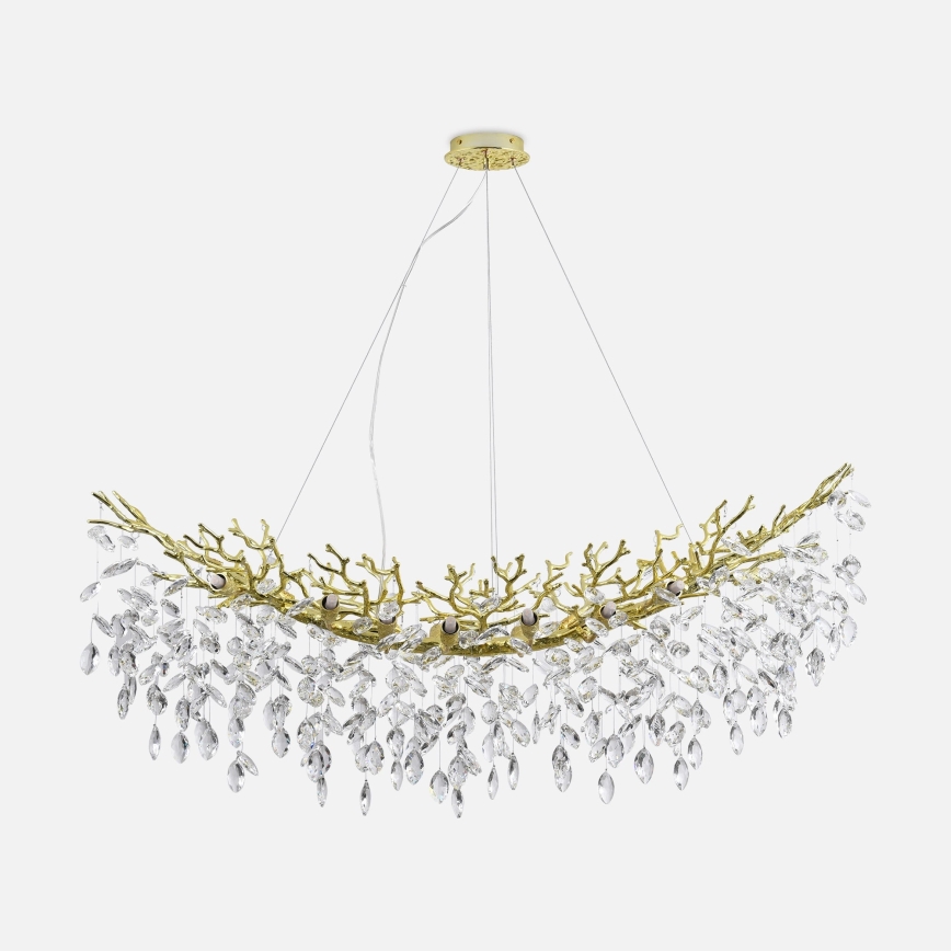 Zuma Line - Cable-suspended chandelier 14xG9/3,5W/230V 115x40 cm gold