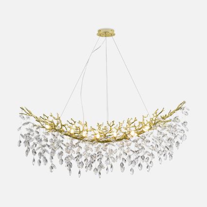 Zuma Line - Cable-suspended chandelier 14xG9/3,5W/230V 115x40 cm gold
