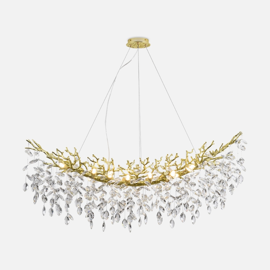 Zuma Line - Cable-suspended chandelier 14xG9/3,5W/230V 115x40 cm gold