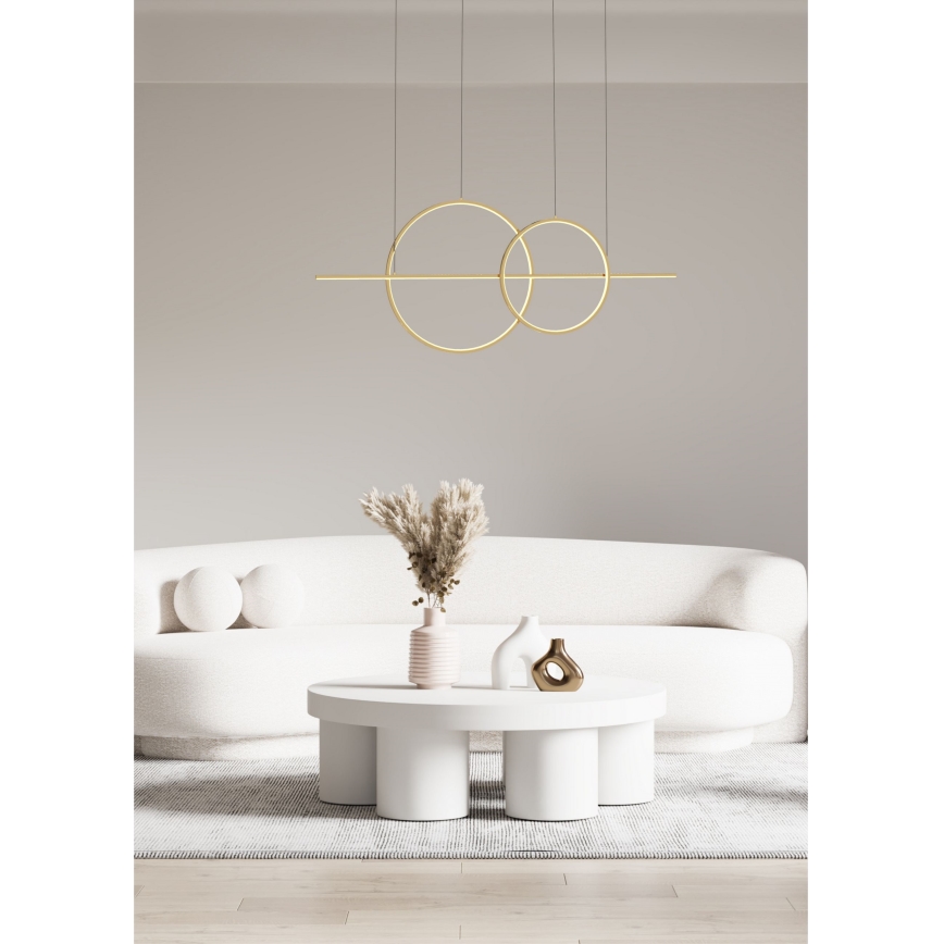 Zuma Line - LED Dimmable chandelier on a string LED/34W/230V gold