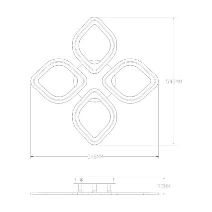 Zuma Line - LED Dimmable ceiling light LED/30W/230V 3000-6000K white + remote control