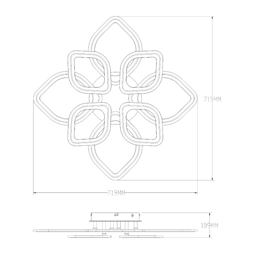 Zuma Line - LED Dimmable ceiling light LED/75W/230V 3000-6000K white + remote control