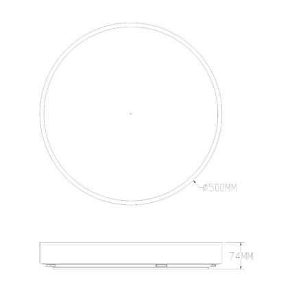 Zuma Line - LED Dimmable bathroom ceiling light LED/50W/230V 3000-6000K d. 50 cm IP44 gold + remote control