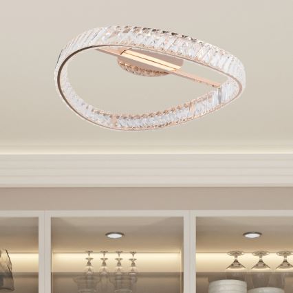 Zuma Line - LED Dimmable Ceiling Light LED/36W/230V Ø 52 cm Rose Gold