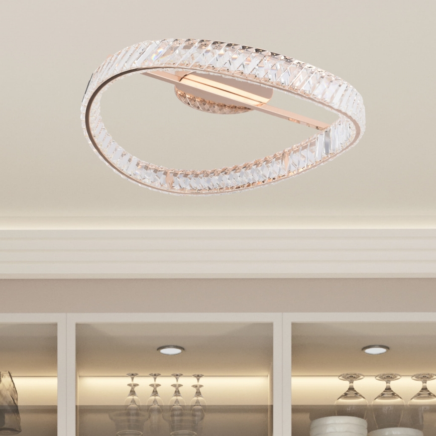 Zuma Line - LED Dimmable Ceiling Light LED/36W/230V Ø 52 cm Rose Gold