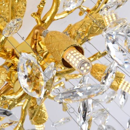 Zuma Line - Flush-mount chandelier 6xG9/3.5W/230V Ø 50 cm gold