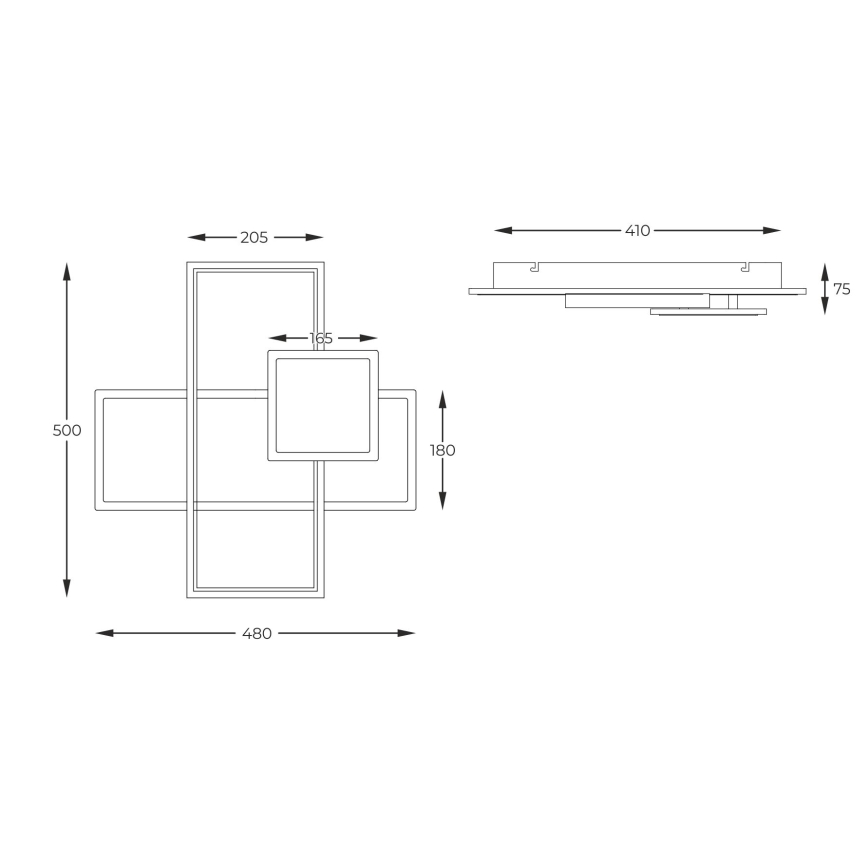 Zuma Line - LED Dimmable ceiling light LED/46W/230V gold