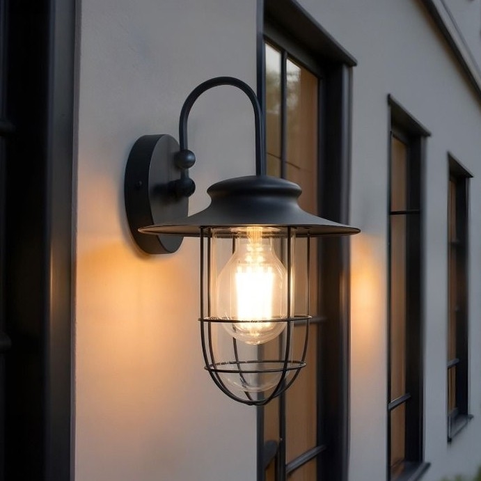 Zuma Line - Outdoor wall lamp 1xE27/60W/230V IP44 black