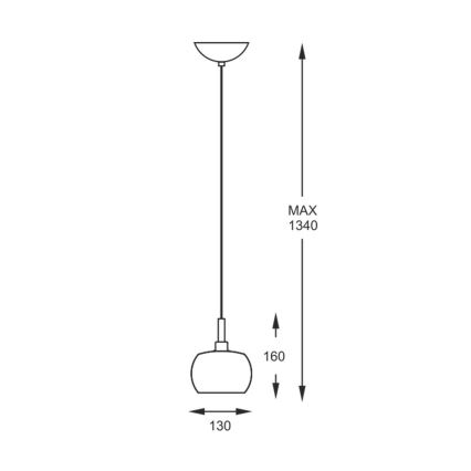 Zuma Line - Crystal chandelier on a string 1xG9/42W/230V