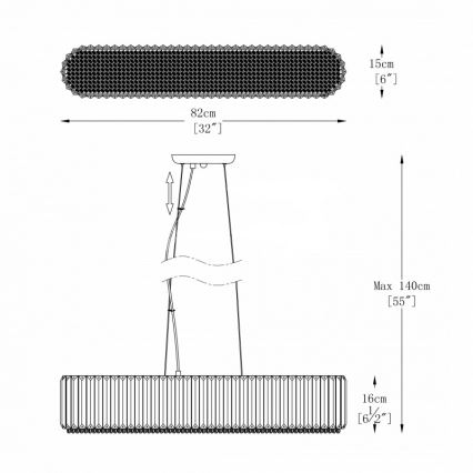 Zuma Line - Crystal chandelier on a string 6xG9/42W/230V