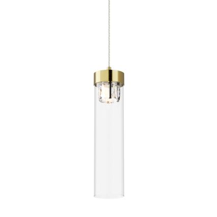Zuma Line - Crystal chandelier on a string 1xG9/28W/230V brass