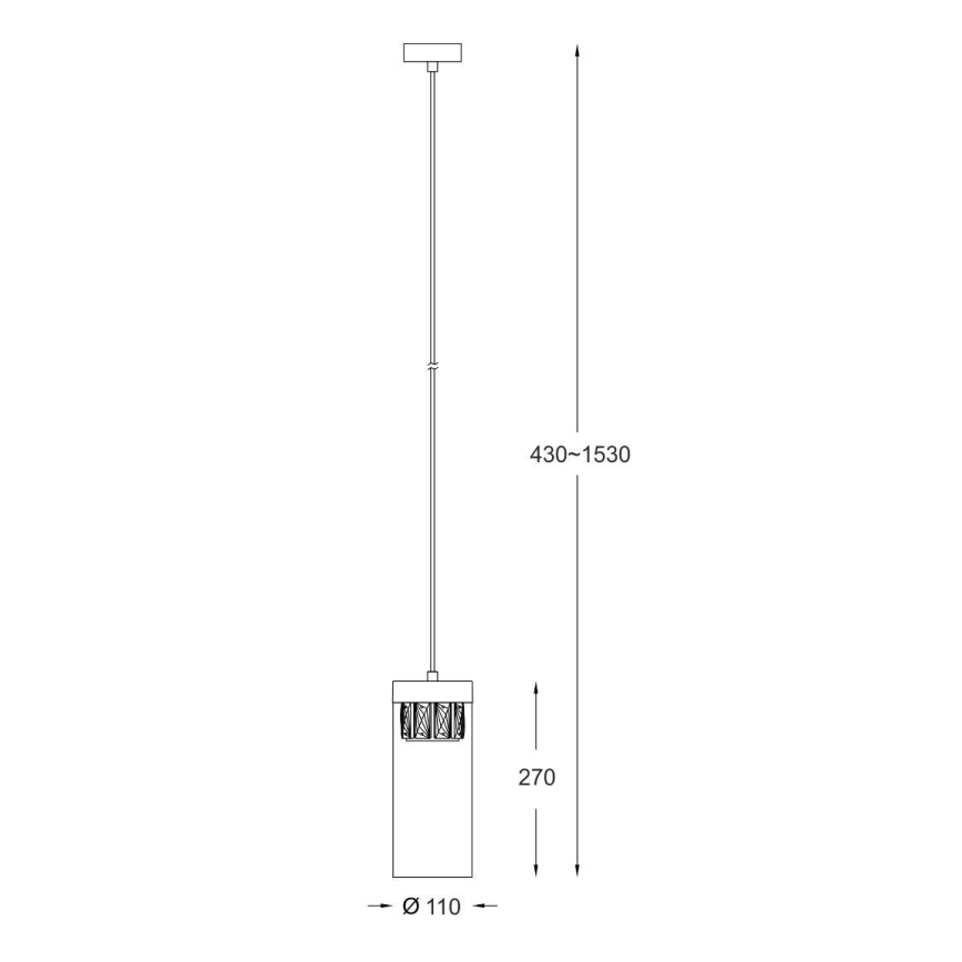 Zuma Line - Crystal chandelier on a string 1xG9/28W/230V brass