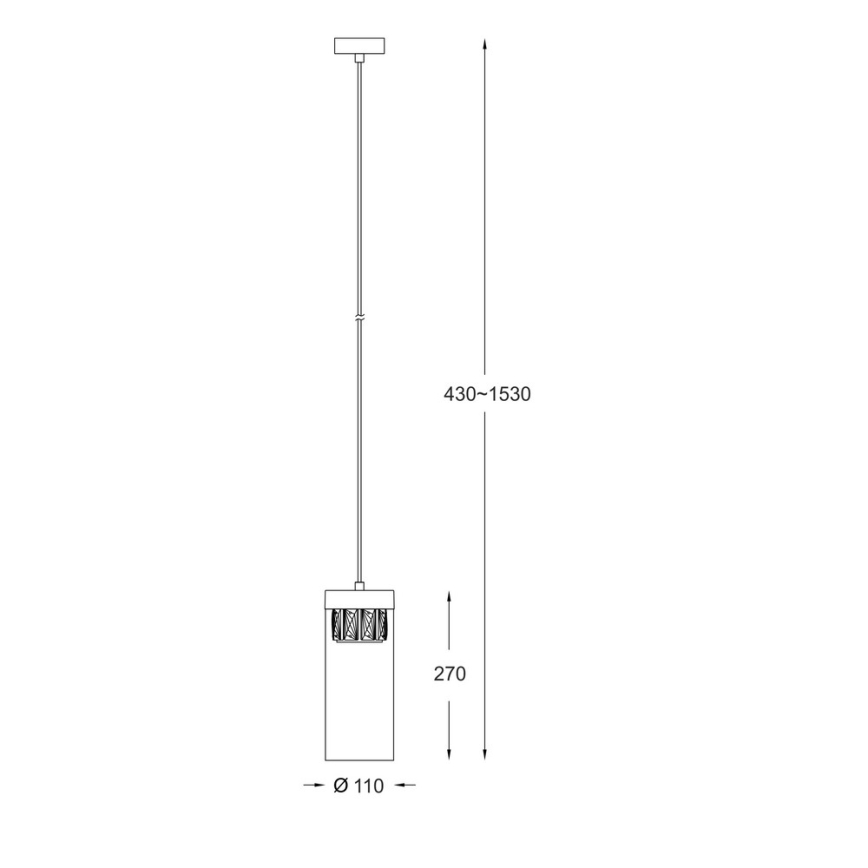 Zuma Line - Crystal chandelier on a string 1xG9/28W/230V