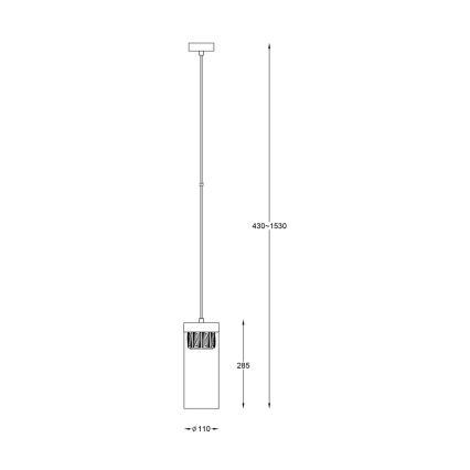 Zuma Line - Crystal chandelier on a string 1xG9/28W/230V