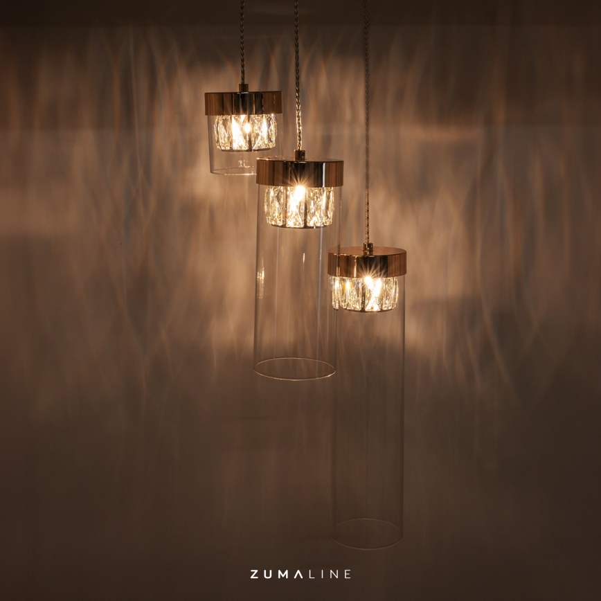 Zuma Line - Crystal chandelier on a string 3xG9/28W/230V