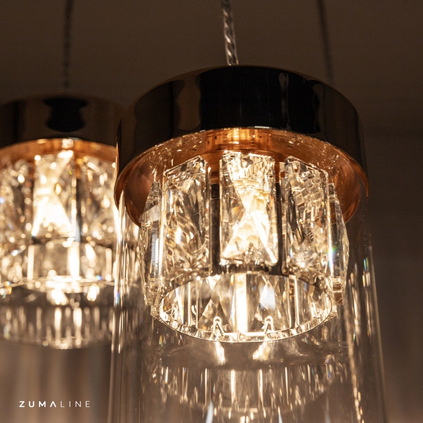 Zuma Line - Crystal chandelier on a string 3xG9/28W/230V