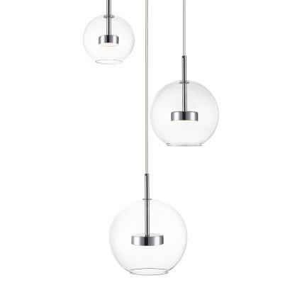 Zuma Line - LED Chandelier on a string 3xLED/5W/230V shiny chrome