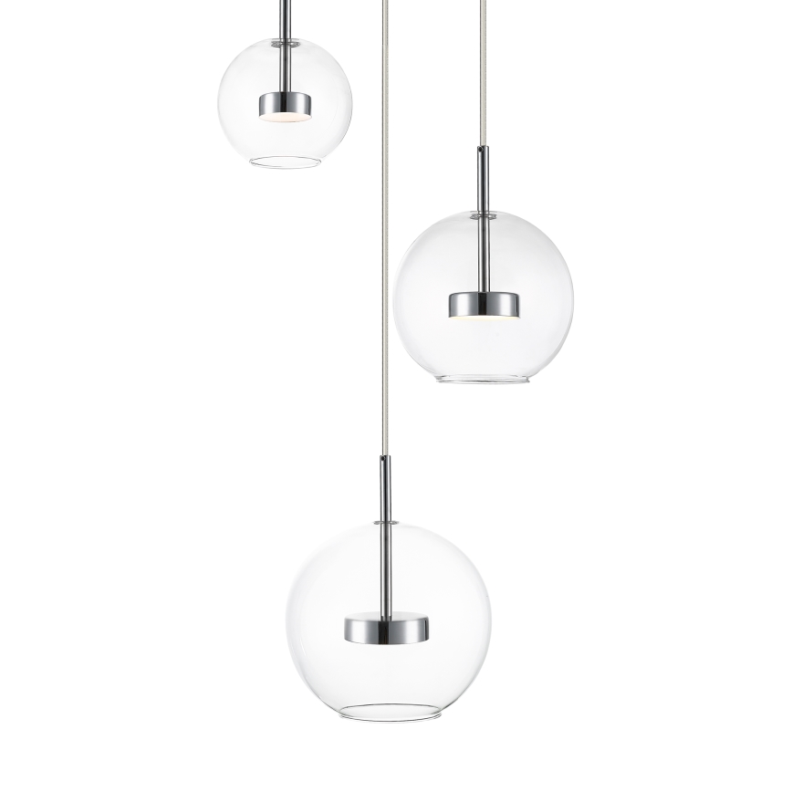 Zuma Line - LED Chandelier on a string 3xLED/5W/230V shiny chrome
