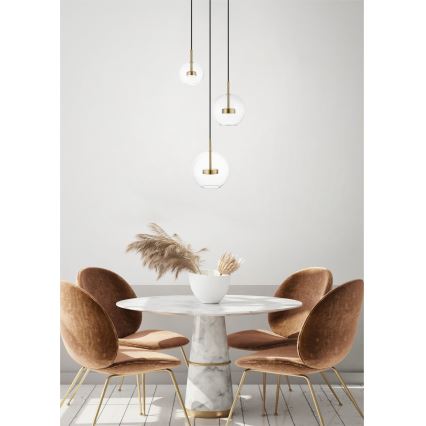 Zuma Line - LED Chandelier on a string 3xLED/5W/230V gold