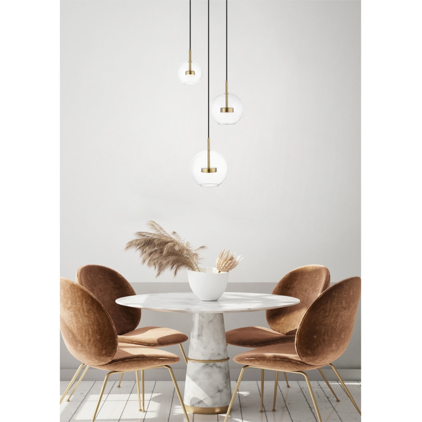 Zuma Line - LED Chandelier on a string 3xLED/5W/230V gold