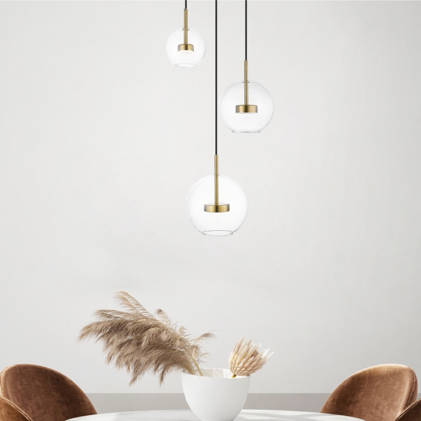 Zuma Line - LED Chandelier on a string 3xLED/5W/230V gold