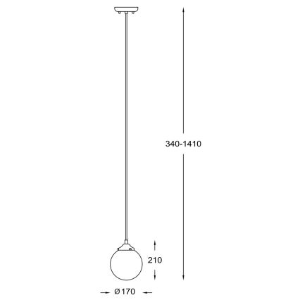 Zuma Line -Chandelier on a string 1xE27/40W/230V