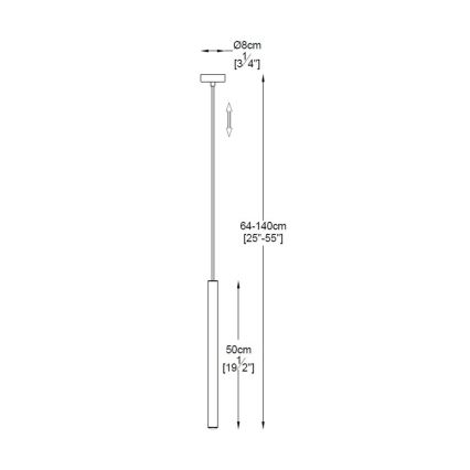 Zuma Line - LED Chandelier on a string LED/5W/230V black