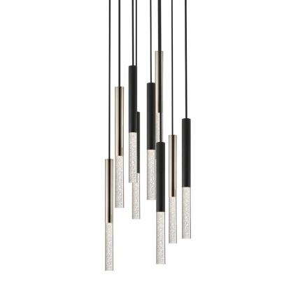 Zuma Line - LED Chandelier on a string 9xLED/5W/230V black/brass