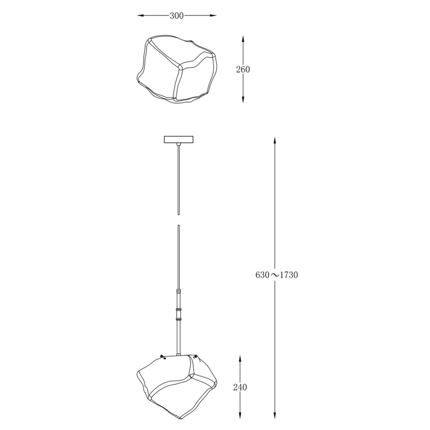 Zuma Line - Chandelier on a string 1xE27/40W/230V