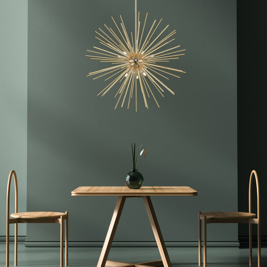 Zuma Line - Chandelier on a pole 9xG9/42W/230V gold